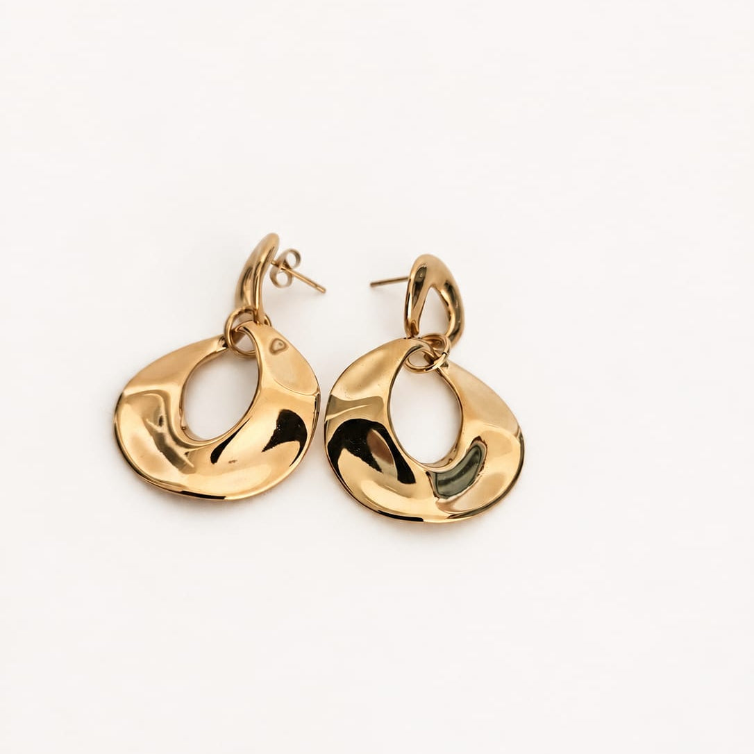 SOLÉANE – Boucles d’oreilles dorées ovales