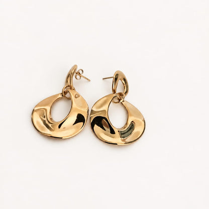 SOLÉANE – Boucles d’oreilles dorées ovales