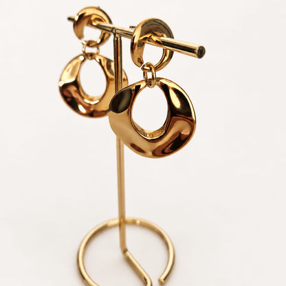 SOLÉANE – Boucles d’oreilles dorées ovales