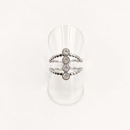 MARIA – Bague argentée à pierres scintillantes