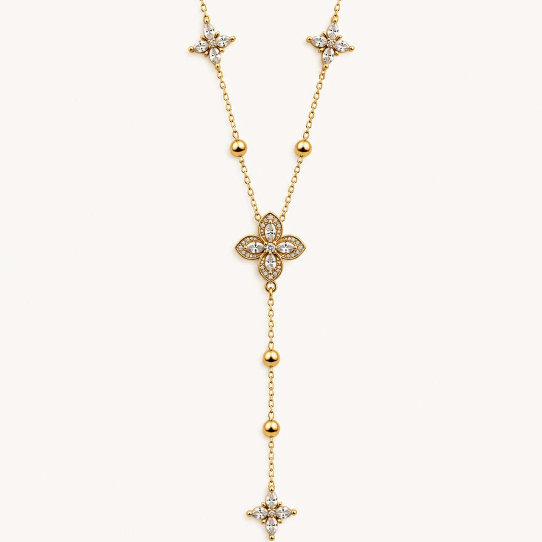 NOHA – Collier Fleuri Doré