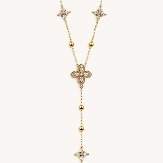 NOHA – Collier Fleuri Doré