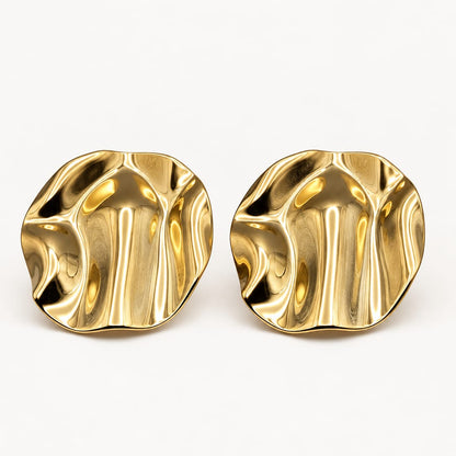 ONDÉA – Boucles d’oreilles dorées style futuriste