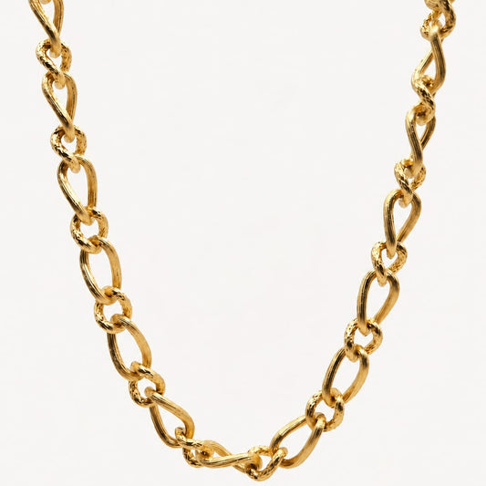 SIENNA – Collier Chaîne dorée texturée