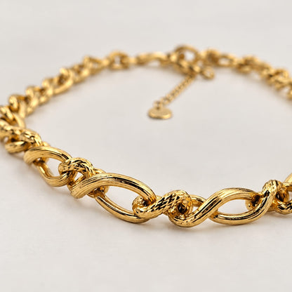 SIENNA – Collier Chaîne dorée texturée