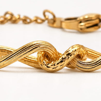 SIENA - Bracelet chaîne dorée texturée