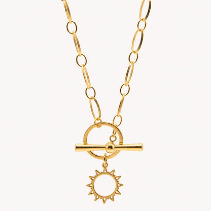 SUNSHINE - Collier doré pendentif  soleil