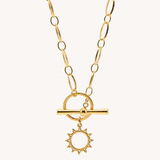 SUNSHINE - Collier doré pendentif  soleil