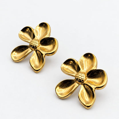 FLOWER – Boucles d’oreilles dorées fleur