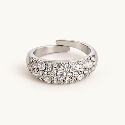CRISTAL – Bague ajustable pavée de strass