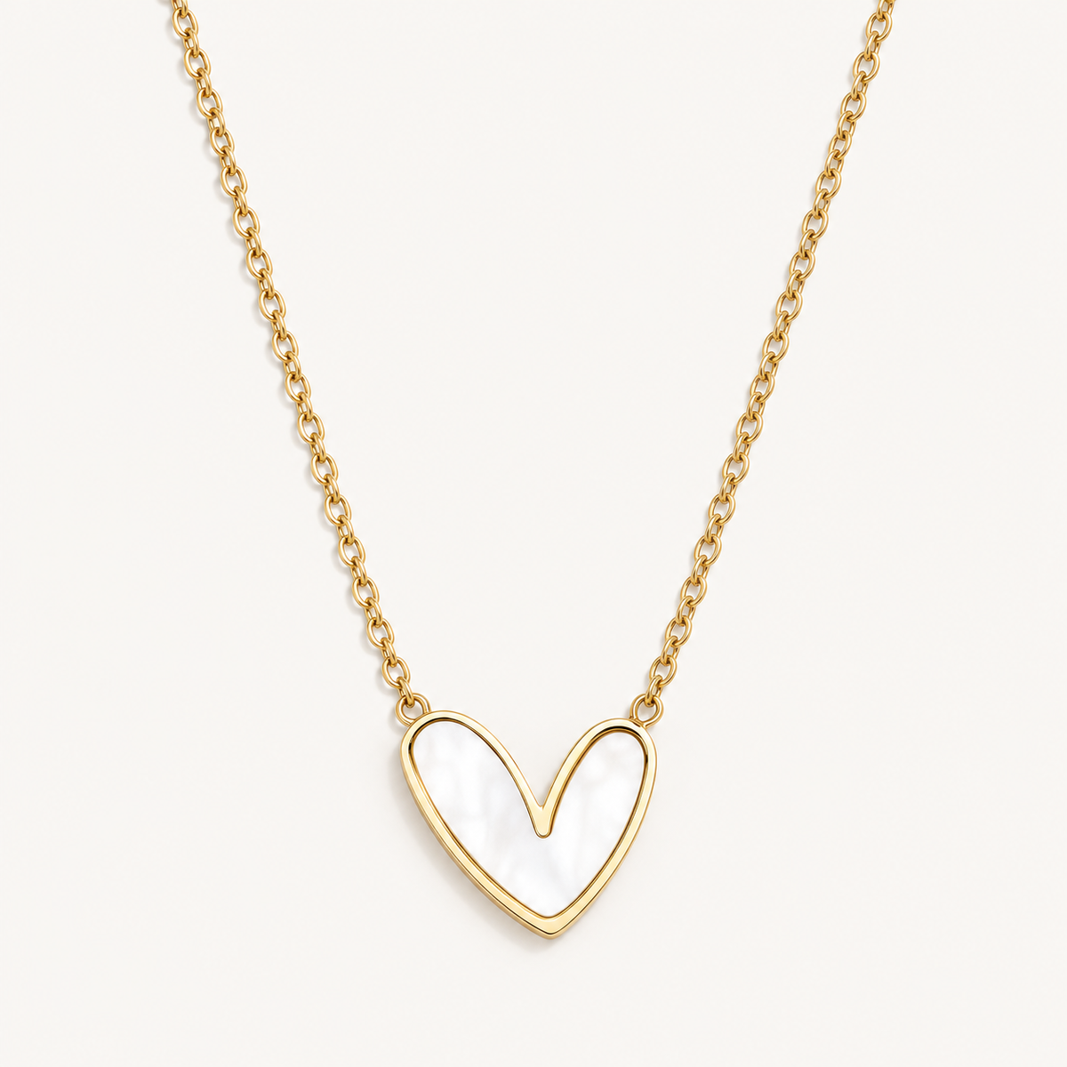 AMORE – Collier cœur en acier inoxydable doré