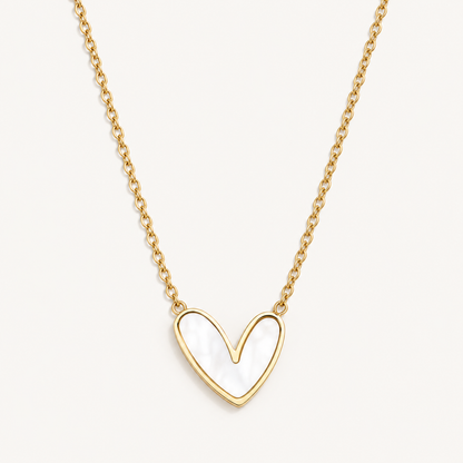 AMORE – Collier cœur en acier inoxydable doré
