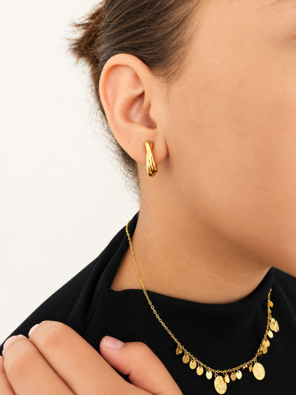 ÉLORA – Boucles d’oreilles ovales entrelacées