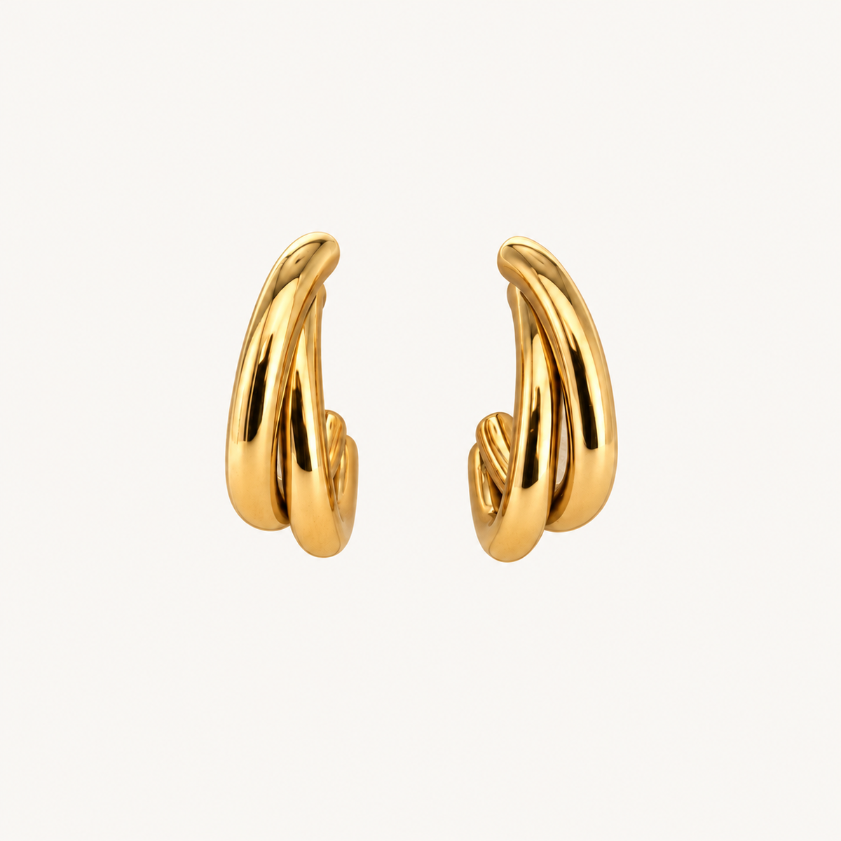 ÉLORA – Boucles d’oreilles ovales entrelacées