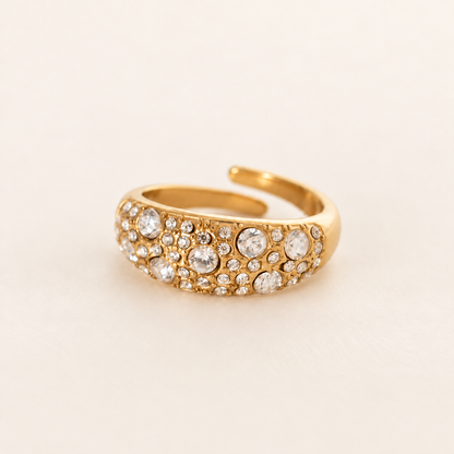 CRISTAL – Bague ajustable pavée de strass