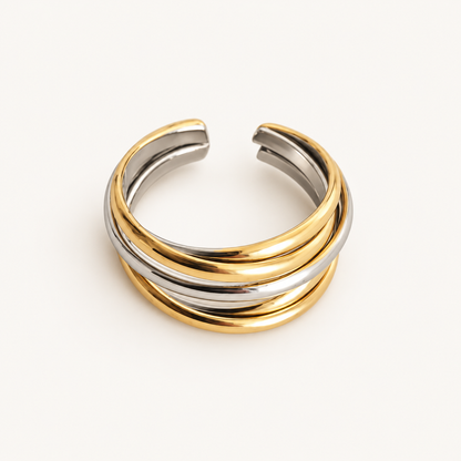 LÉONIE – Bague bicolore ajustable