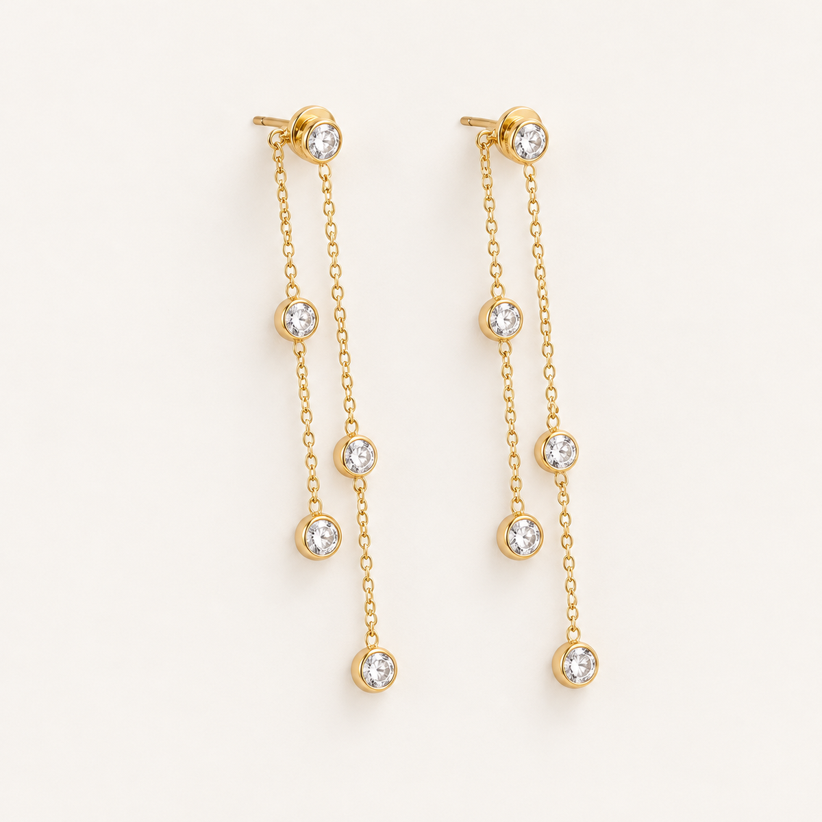 DALIDA – Boucles d’oreilles pendantes à pierres brillantes