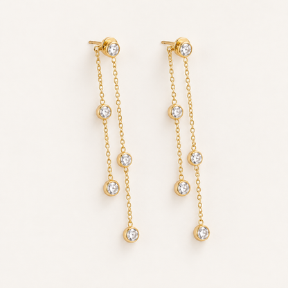 DALIDA – Boucles d’oreilles pendantes à pierres brillantes