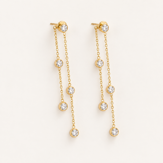 DALIDA – Boucles d’oreilles pendantes à pierres brillantes