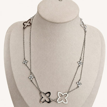 YSÉA – Sautoir  à motifs trèfles et strass